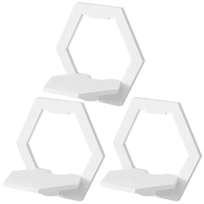 Hexagonal Harmony: Set of 3 Punch-Free Wall Shelve-1