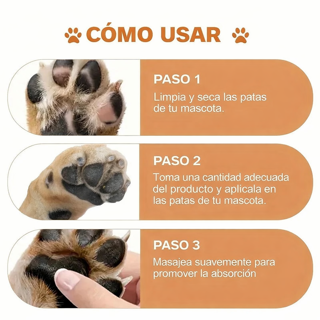 Bálsamo hidratante para patas de perro