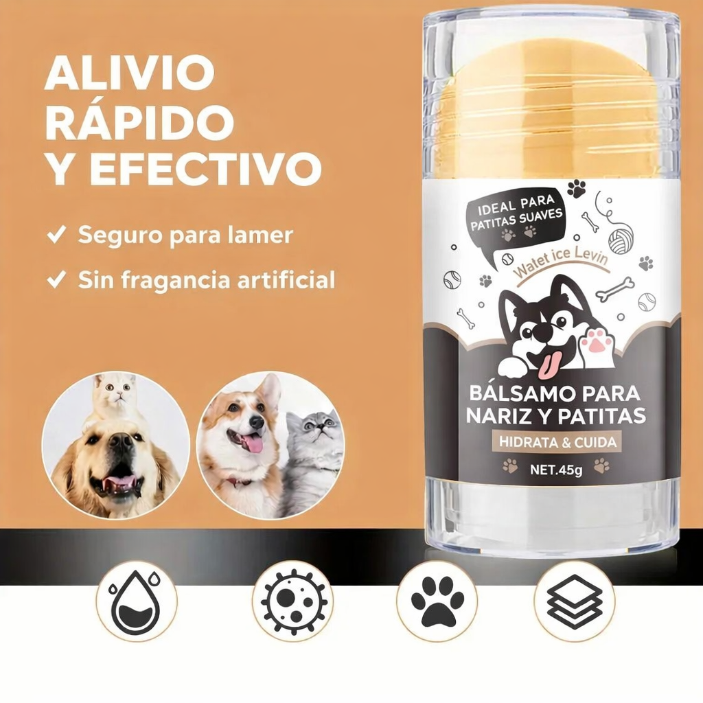 Bálsamo hidratante para patas de perro