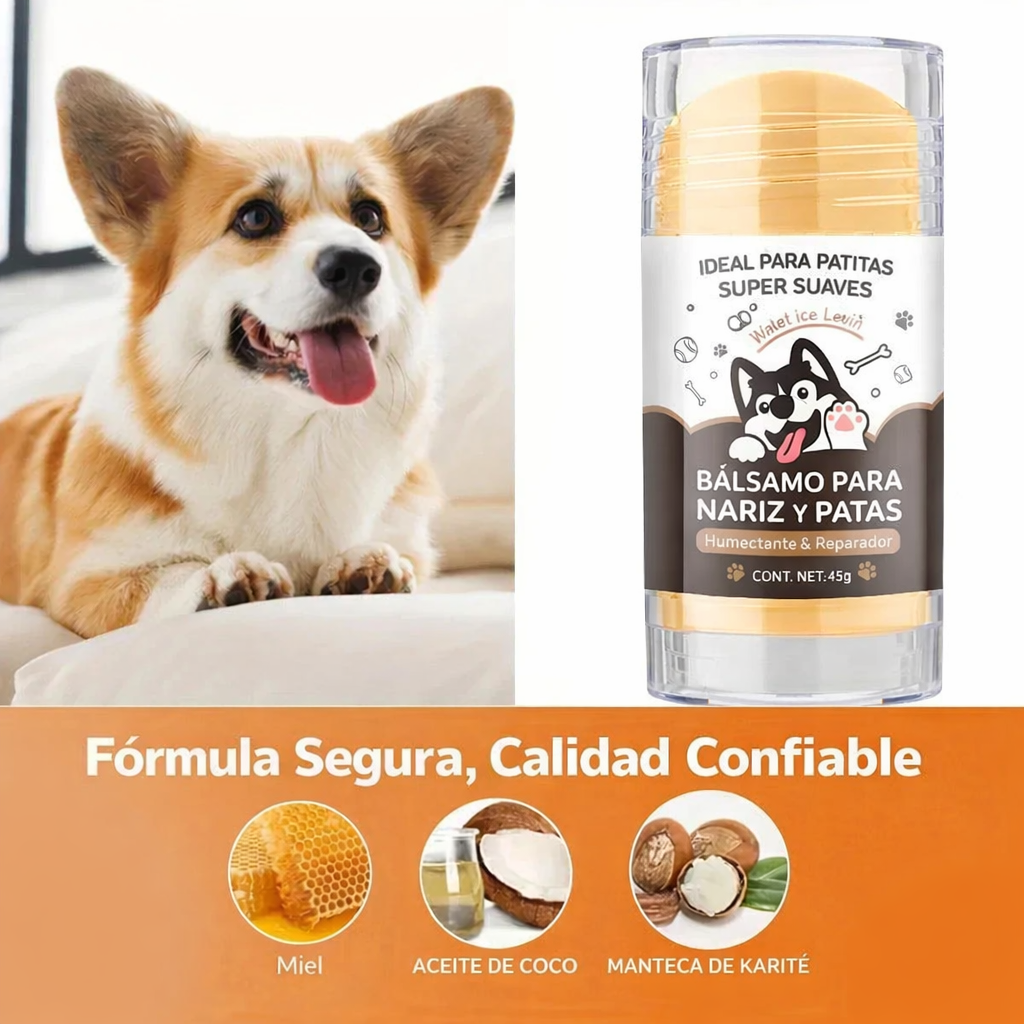 Bálsamo hidratante para patas de perro