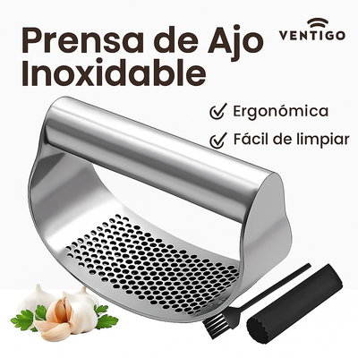 Prensa de ajo y jengibre de acero inoxidable