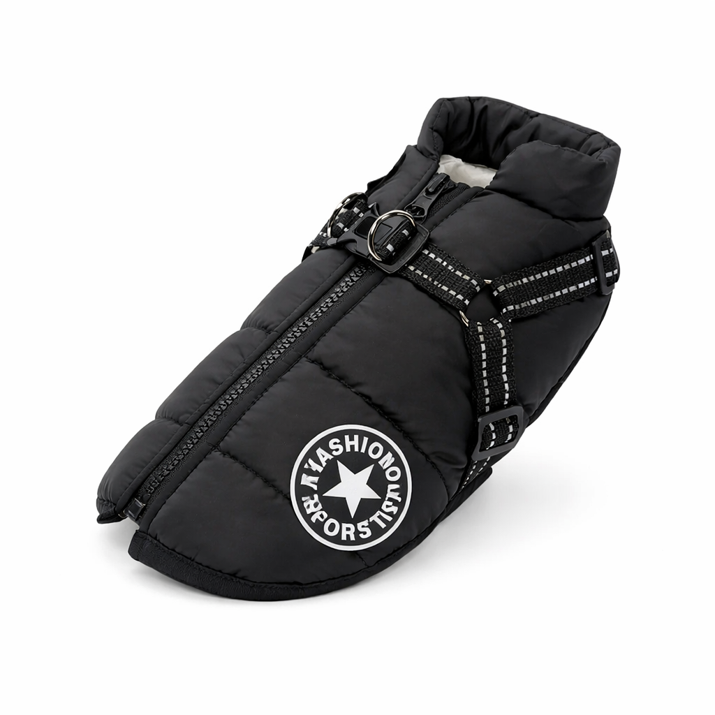 Chaqueta impermeable con arnés integrado