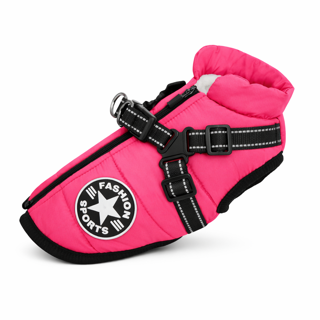 Chaqueta impermeable con arnés integrado