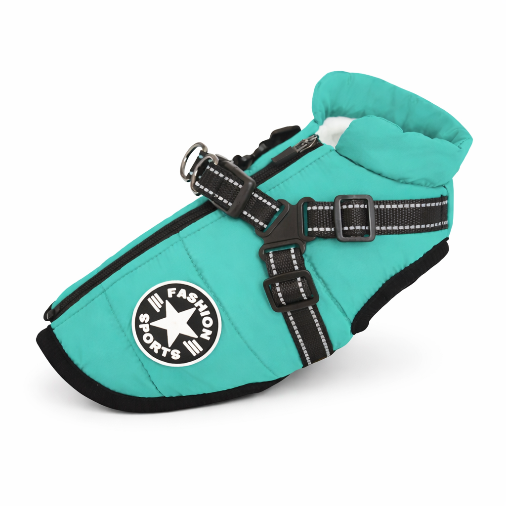 Chaqueta impermeable con arnés integrado