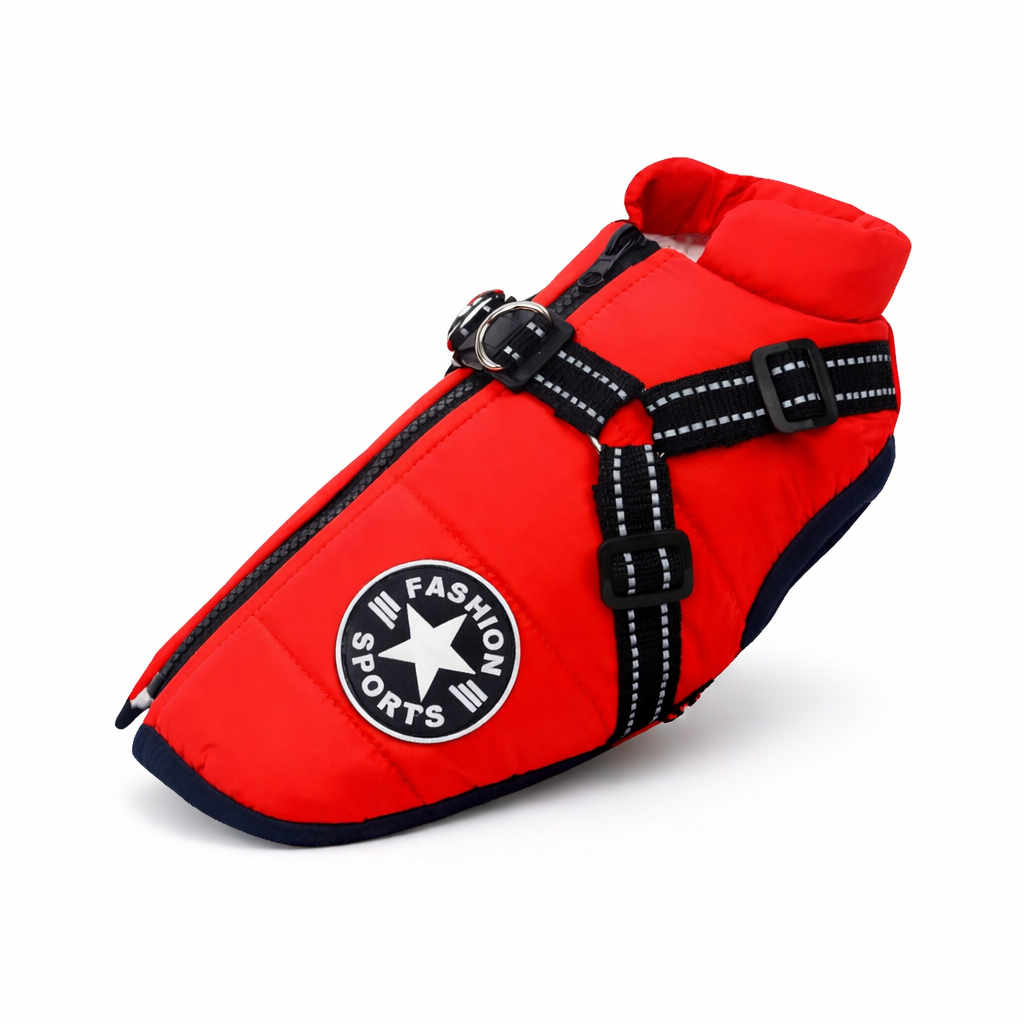 Chaqueta impermeable con arnés integrado