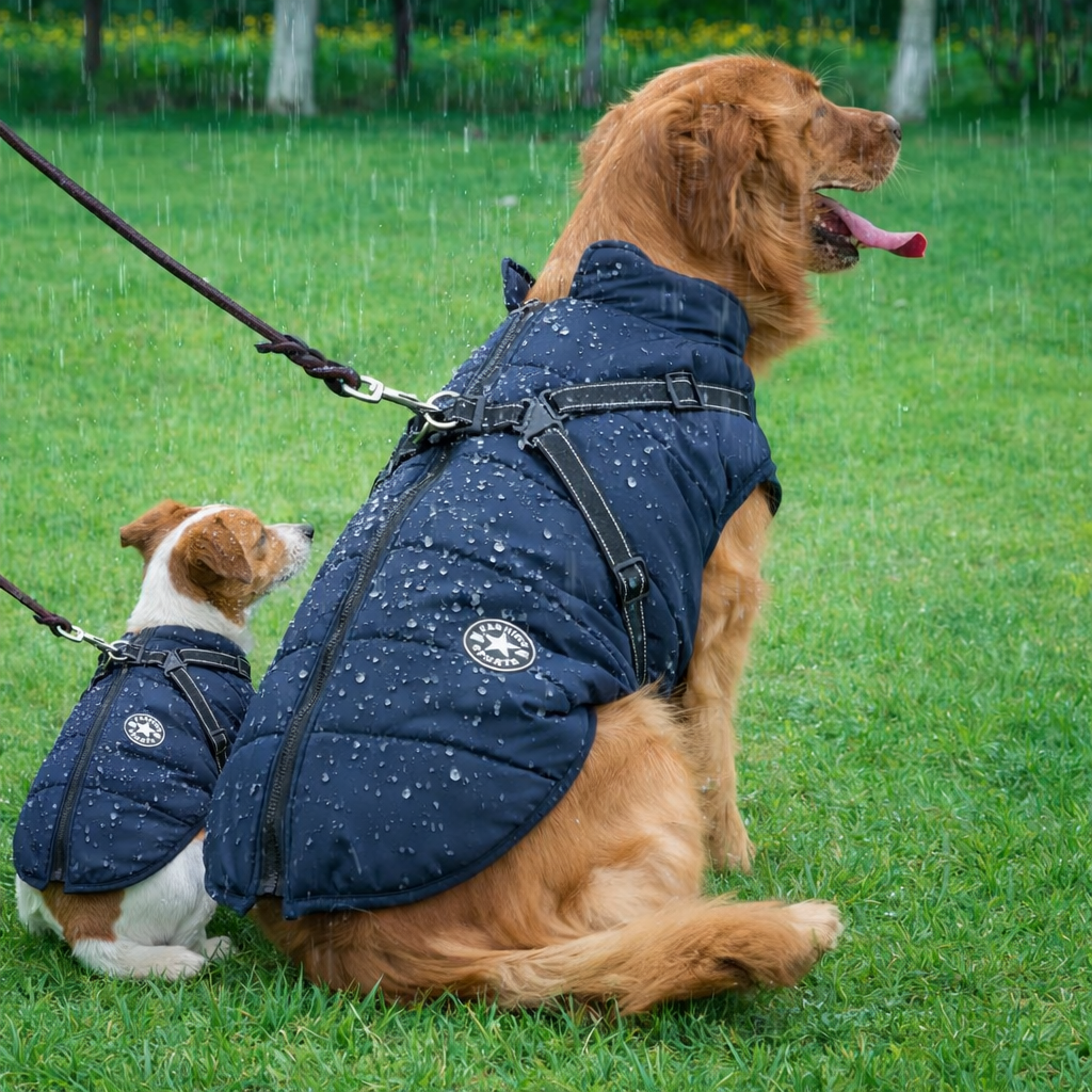 Chaqueta impermeable con arnés integrado