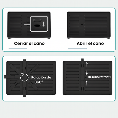 Escurridor Giratorio 360° de 2 Niveles con Drenaje Inteligente