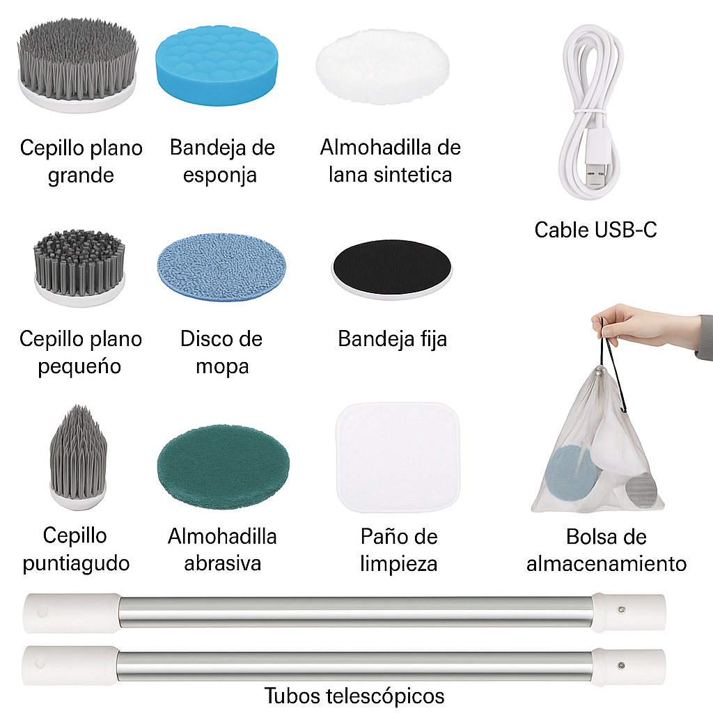Fregadora eléctrica inalámbrica