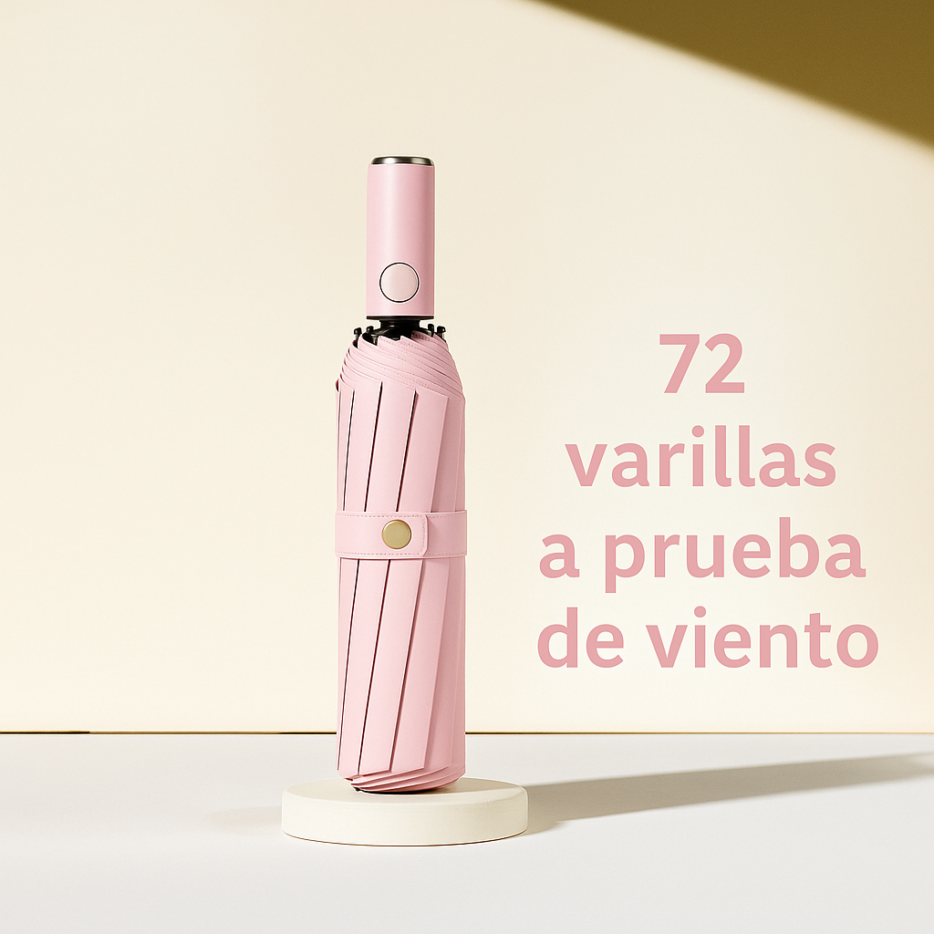 Paraguas Automático Antiviento 72 Varillas | Súper Resistente y Elegante