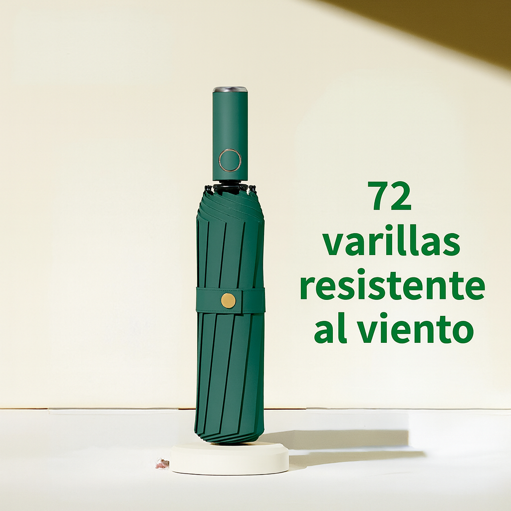 Paraguas Automático Antiviento 72 Varillas | Súper Resistente y Elegante
