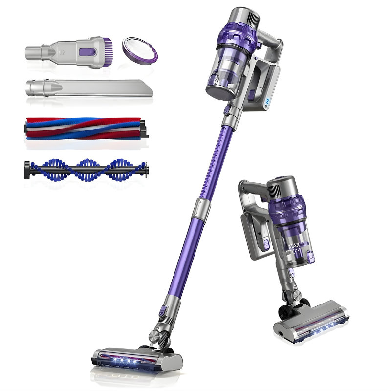 Escoba Inalámbrica G10 Potente 21kPa Ligera Silenciosa Versátil con LED