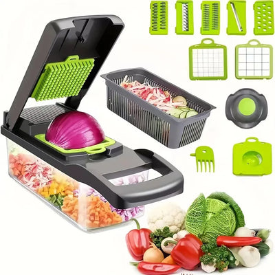 VeggiePro 7 en 1 – Cortador y Rallador Multifuncional