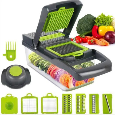 VeggiePro 7 en 1 – Cortador y Rallador Multifuncional