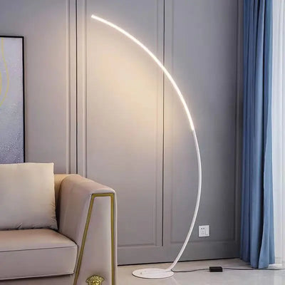 Lámpara arco LED minimalista, luz escultural, regulable, moderna y envolvente