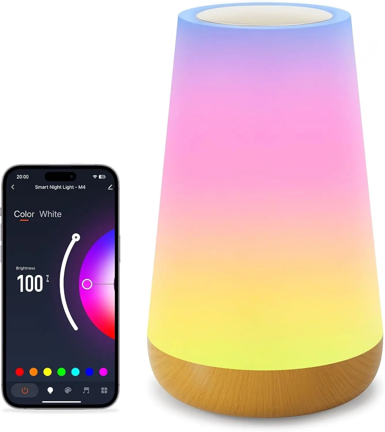 Lámpara Inteligente RGB · Iluminación Premium para Bienestar en Casa