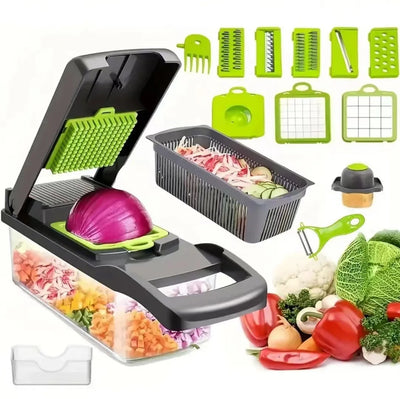 VeggiePro 7 en 1 – Cortador y Rallador Multifuncional