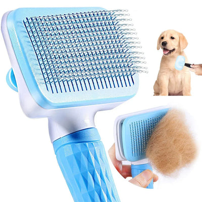 SoftCare™ – Cepillo Autolimpiante de Acero Inoxidable para Mascotas