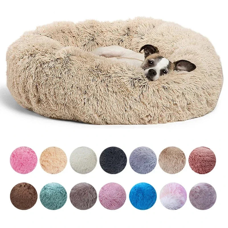 Nido de Felpa Deluxe™ – Cama Redonda Supersuave para Mascotas