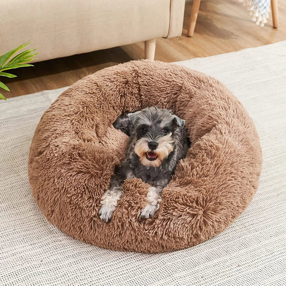 Nido de Felpa Deluxe™ – Cama Redonda Supersuave para Mascotas